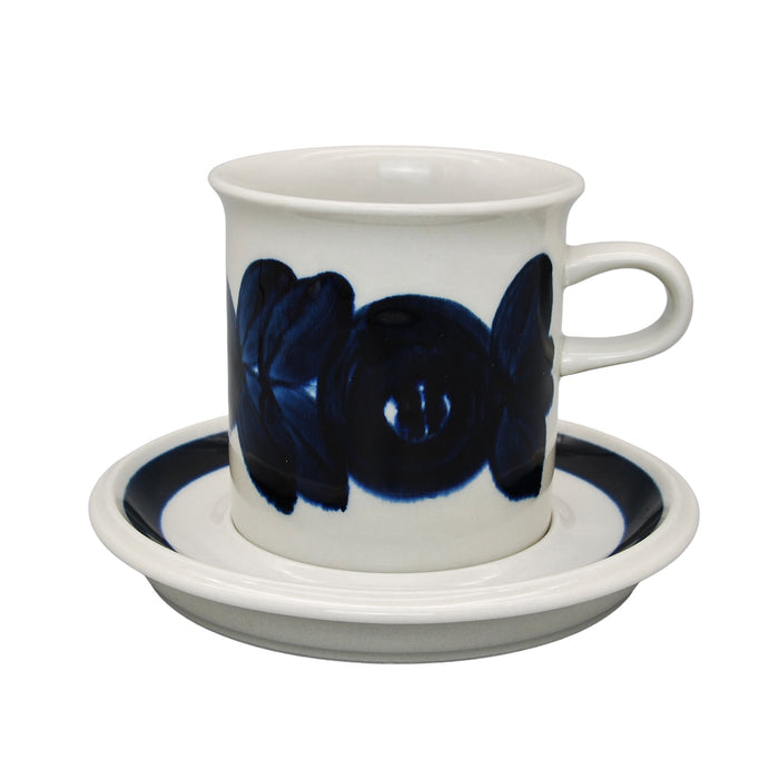 Arabia Anemone Mug & Saucer 0,3 l, vintage mug Arabia