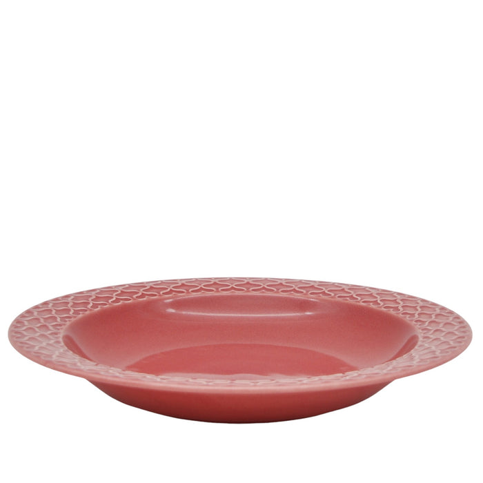 J.H. Quistgaard Cordial Palet Soup Plate pink Ø 21cm, vintage soup plate Quistgaard Cordial Palet