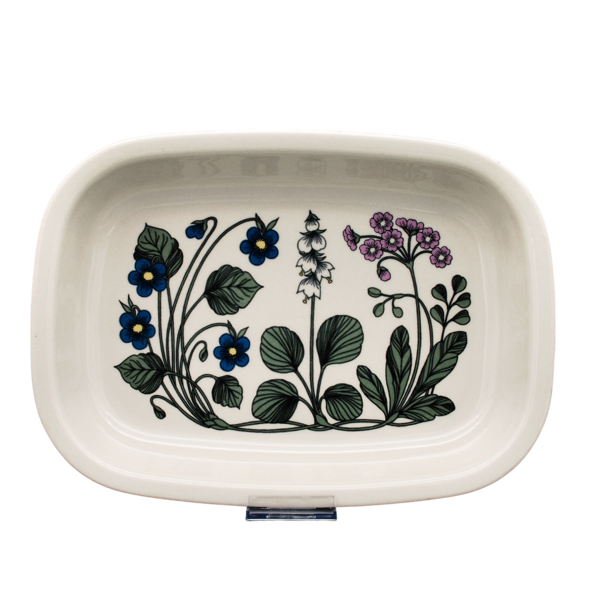 ARABIA - old arabia ❀blue brown flower oval plate old arabia ❀blue brown flower oval plate（Oval Side - Al