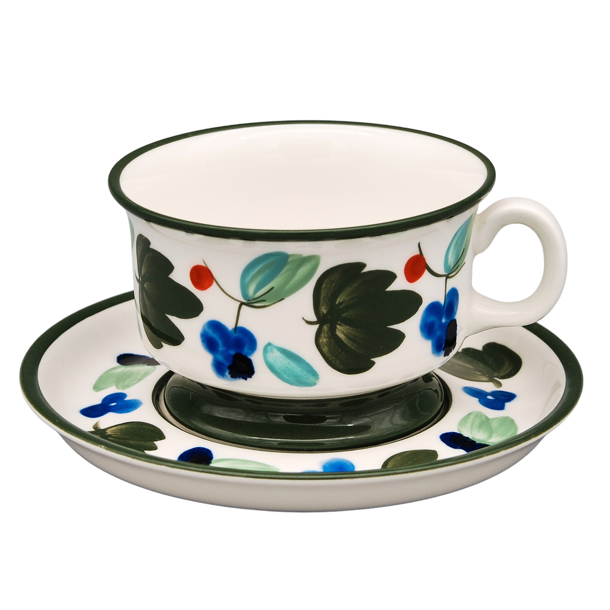 Arabia Finland Teema Cup & Saucer Kilta Blue Kaj Franck Set