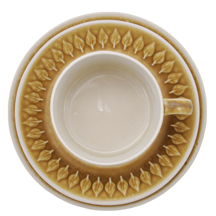 J.H. Quistgaard Relief Tea Cup Trio, vintage