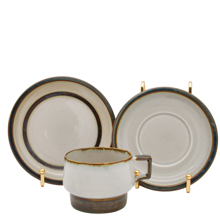 J.H. Quistgaard Tema Tea Cup Trio, vintage